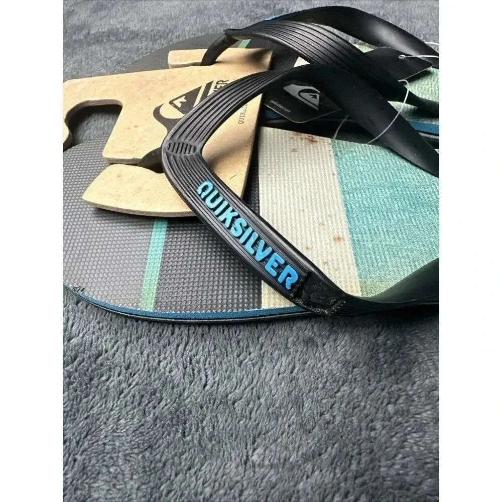 Quiksilver Men’s Molokai Sunset Flip Flop Black Sandals Size 8